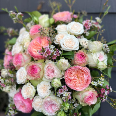 bouquet rond pastel
